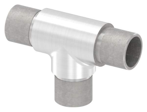 T-piece with equal outlets for round tube Ø 26.9x2.0 mm V4A