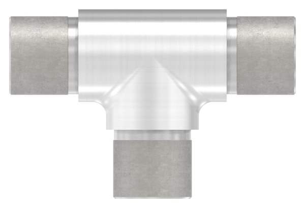 T-piece with equal outlets for round tube Ø 26.9x2.0 mm V4A
