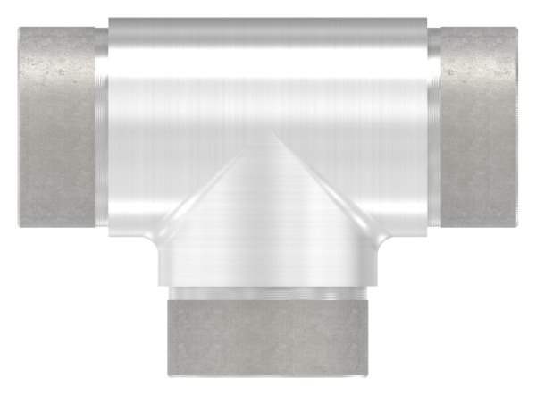 T-piece with equal outlets for round tube Ø 48.3x2.0 mm V2A