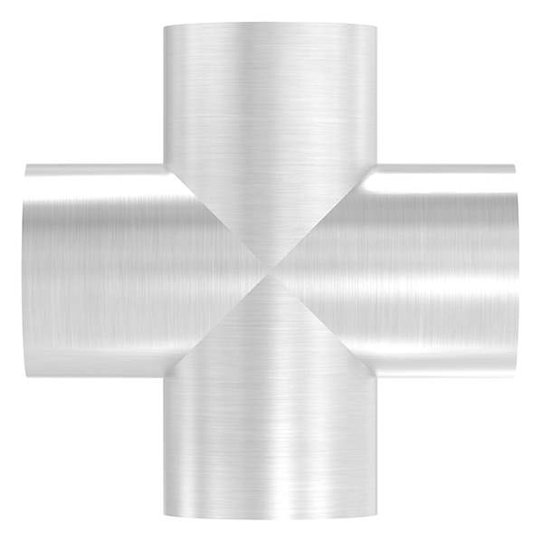 Cross piece | for welding | for round tube: Ø 42.4 mm | V2A