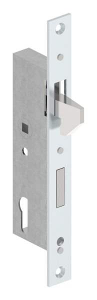 Tubular profile lock with hook latch | Backset: 35 mm | Steel (galvanized) S235JR