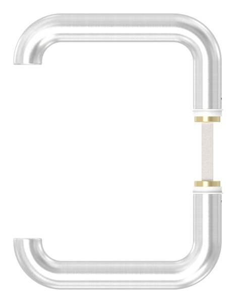 Pair of door handles V2A including 8 mm handle pin