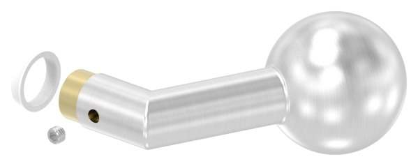 Doorknob V2A cranked with ball Ø 50 mm (rotatable)
