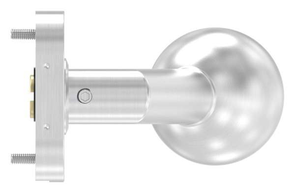 V2A door handle cranked with ball Ø 50 mm rotatable