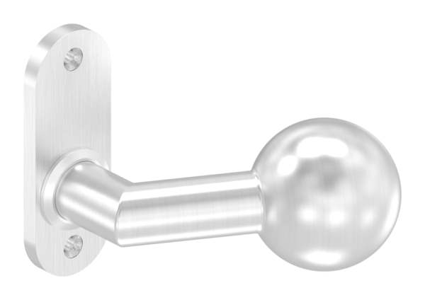 V2A lever handle with ball Ø 50 mm fixed right
