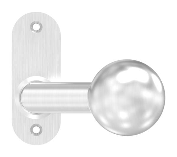 V2A lever handle with ball Ø 50 mm fixed right