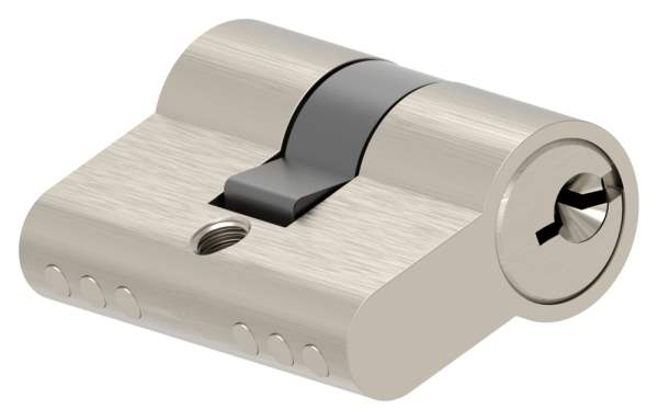 Cylinder stainless steel look 42 mm with 3 keys
