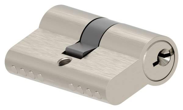 Cylinder stainless steel look 52 mm with 3 keys