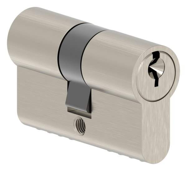 Cylinder stainless steel look 52 mm with 3 keys