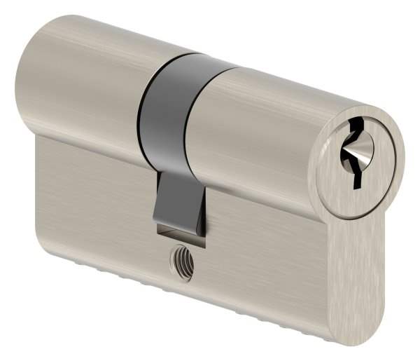 Cylinder stainless steel look 60 mm with 3 keys