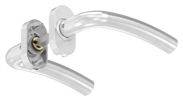 V2A door handle pair rotatable including 8 mm lever handle