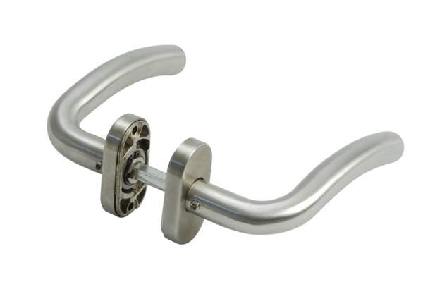 V2A door handle pair including 8 mm handle pin