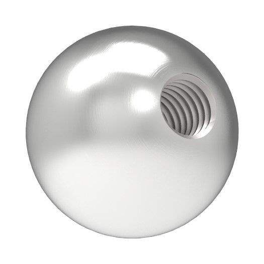 solid ball | Ø 25 mm | with thread M8 | with through thread | V2A