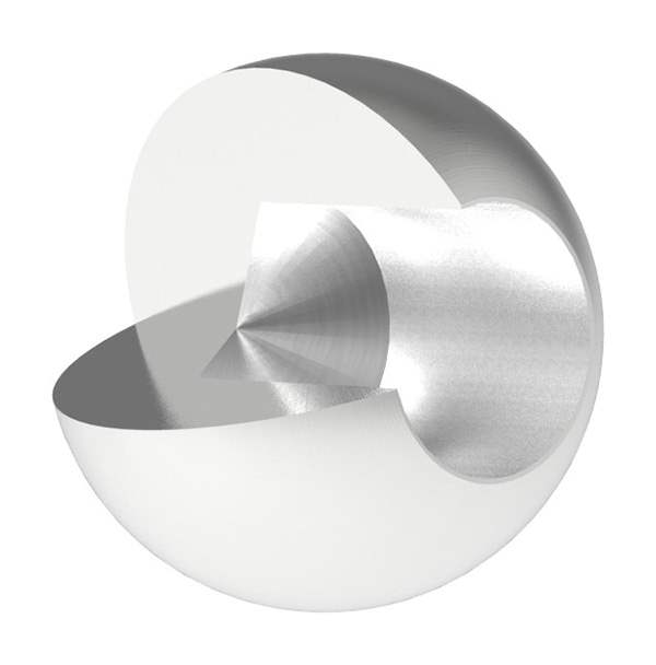 Ball | Ø 25 mm | with blind hole: 12.2 mm | V4A solid material