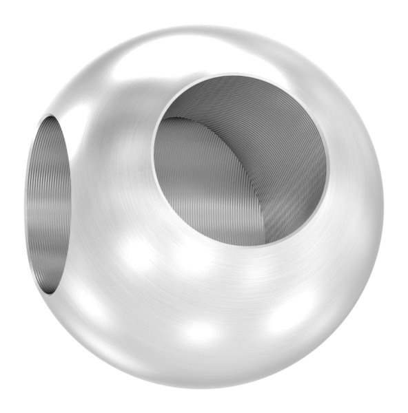 Ball | Ø 25 mm | with 2 x 90° holes 12.2 mm | V2A