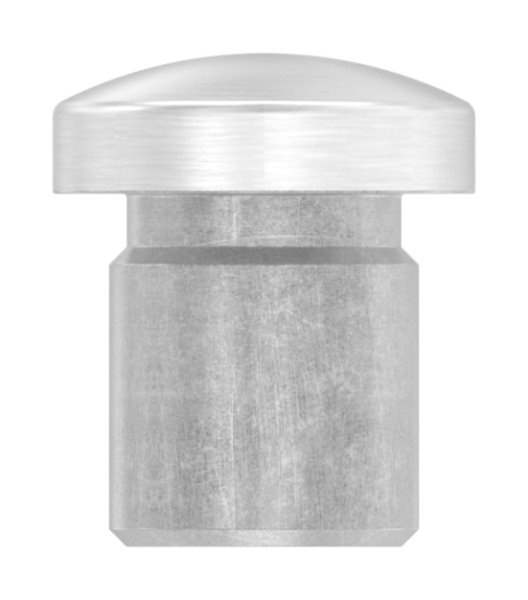 Plug slightly domed V2A solid material for Ø 12,0x1,5 mm