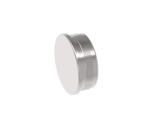 Plug | flat | cast | for round tube: Ø 33.7x2 mm | V2A