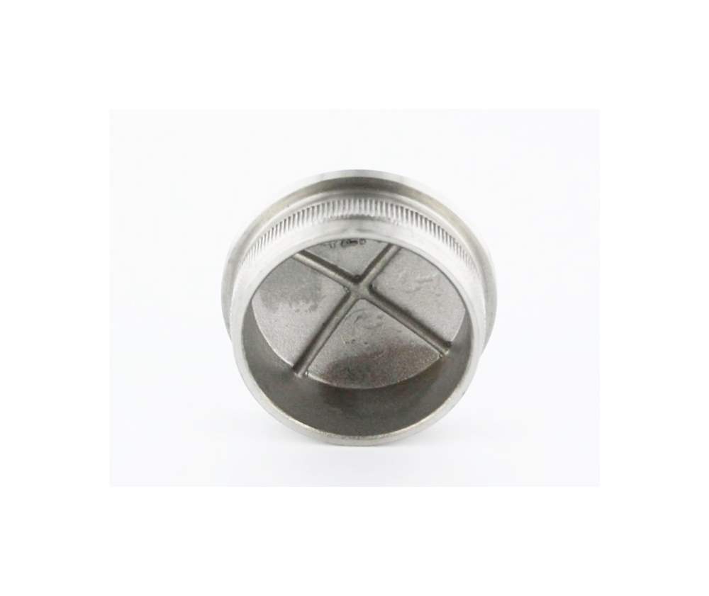 Plug | flat | cast | for round tube: Ø 42.4x2 mm | V2A