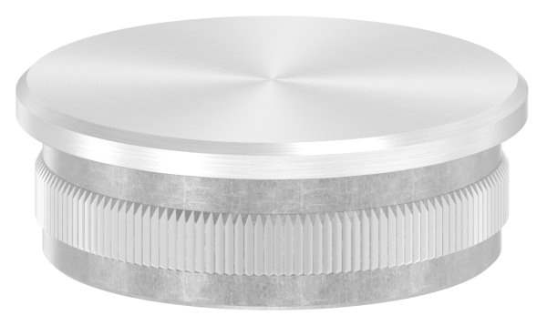 Plug flat V2A cast for Ø 48,3x2,0 mm