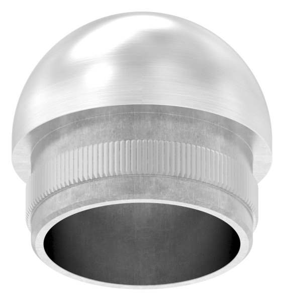 Plug semicircular V2A cast for Ø 33,7x2,0 mm