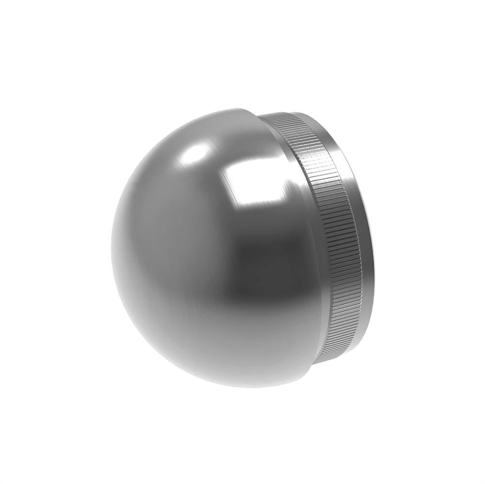 Plug | semicircular | cast | for round tube: Ø 42.4x2.0 mm | V2A
