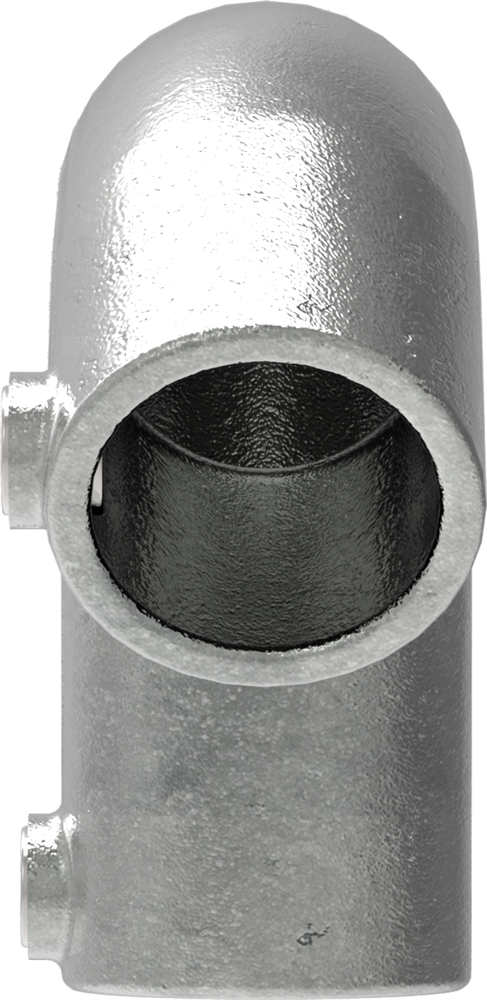 Pipe connector | Bend variable 40-70° | 123 | 33.7 mm - 48.3 mm | 1 - 1 1/2 | Malleable cast iron and electrogalvanized