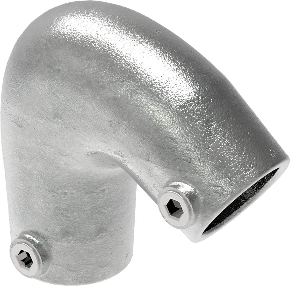 Pipe connector | Elbow variable 40-70° | 123D48 | 48,3 mm | 1 1/2 | Malleable cast iron and electrogalvanized