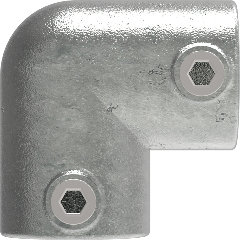 Pipe connector | Elbow 90° | 125 | 21.3 mm - 60.3 mm | 1/2 - 2 | Malleable iron and electrogalvanized