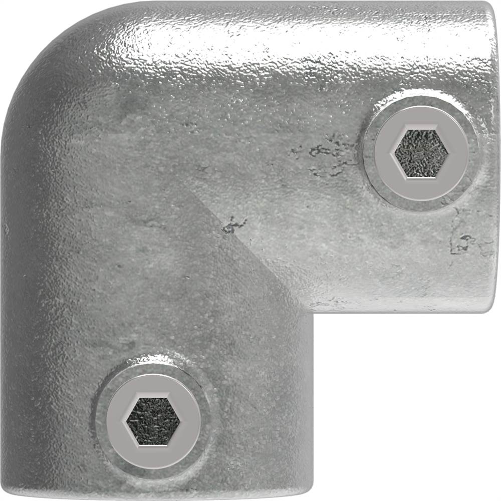 Pipe connector | Elbow 90° | 125C42 | 42,4 mm | 1 1/4 | Malleable cast iron and electrogalvanized