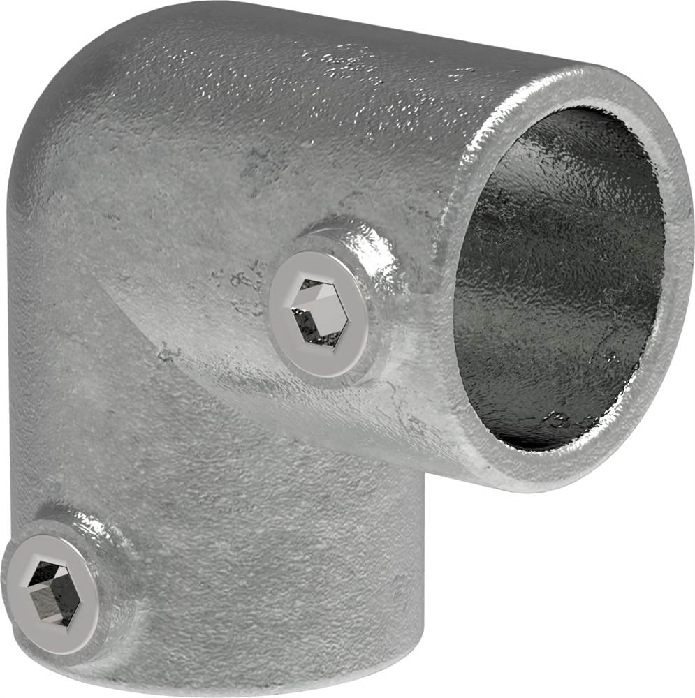 Pipe connector | Elbow 90° | 125D48 | 48,3 mm | 1 1/2 | Malleable cast iron and electrogalvanized