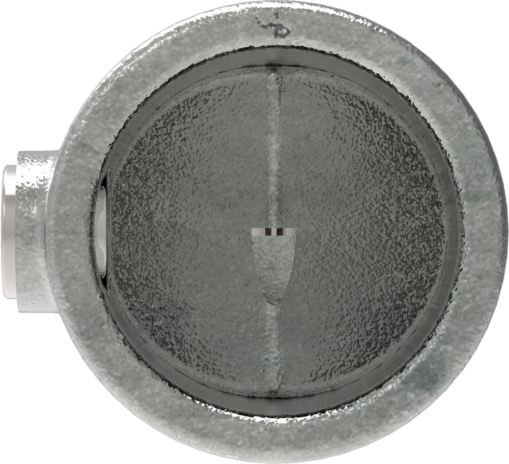 Pipe connector | Adjustable corner piece | 125H | 33.7 mm - 48.3 mm | 1 - 1 1/2 | Malleable cast iron and electrogalvanized
