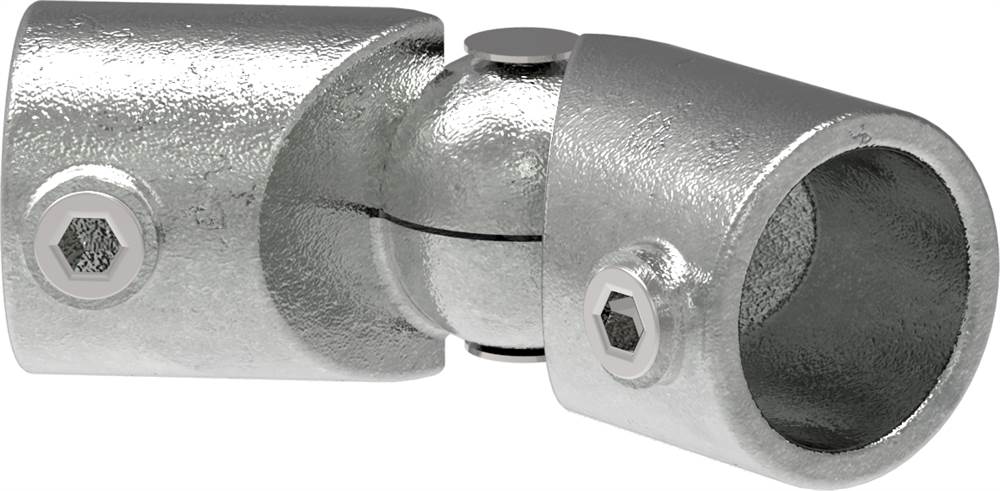 Pipe connector | Adjustable corner piece | 125HB34 | 33,7 mm | 1 | Malleable cast iron and electrogalvanized