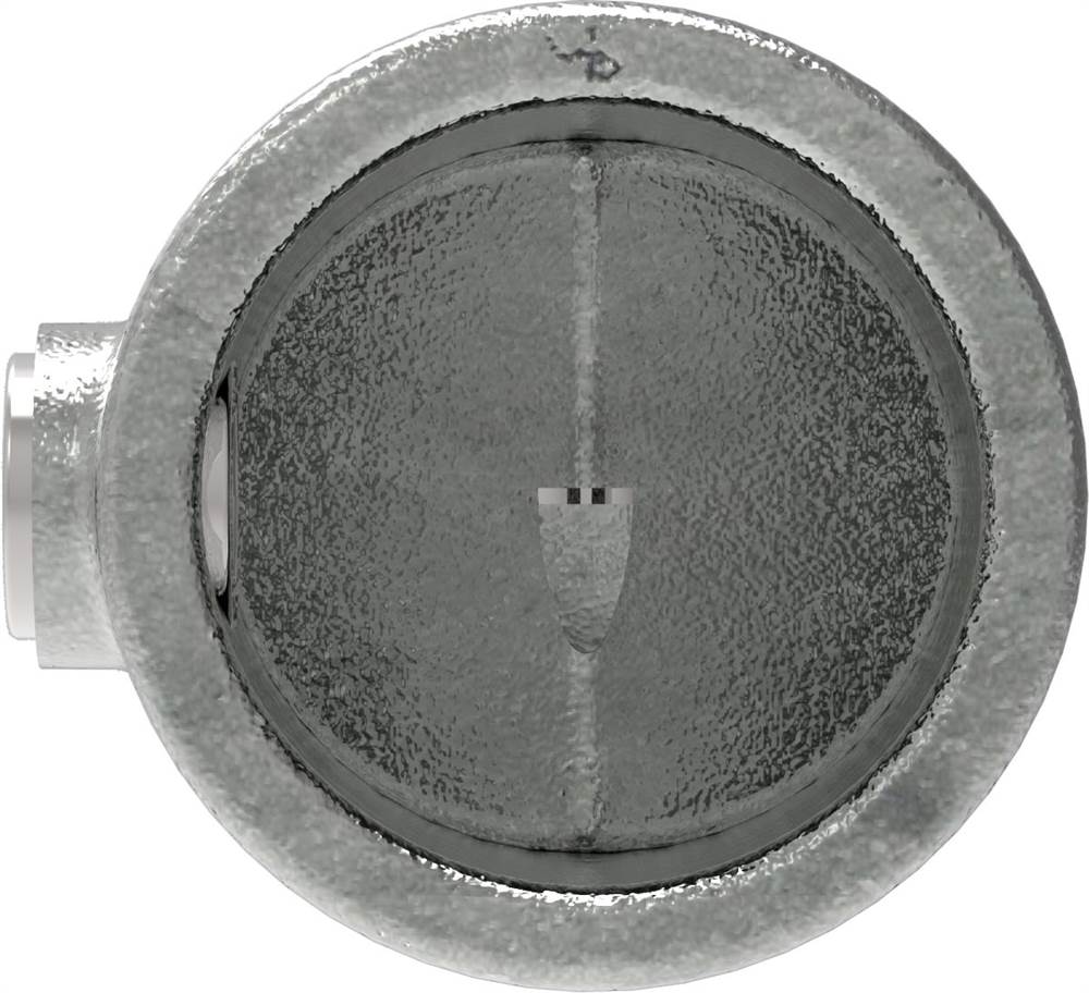 Pipe connector | Adjustable corner piece | 125HC42 | 42,4 mm | 1 1/4 | Malleable cast iron and electrogalvanized