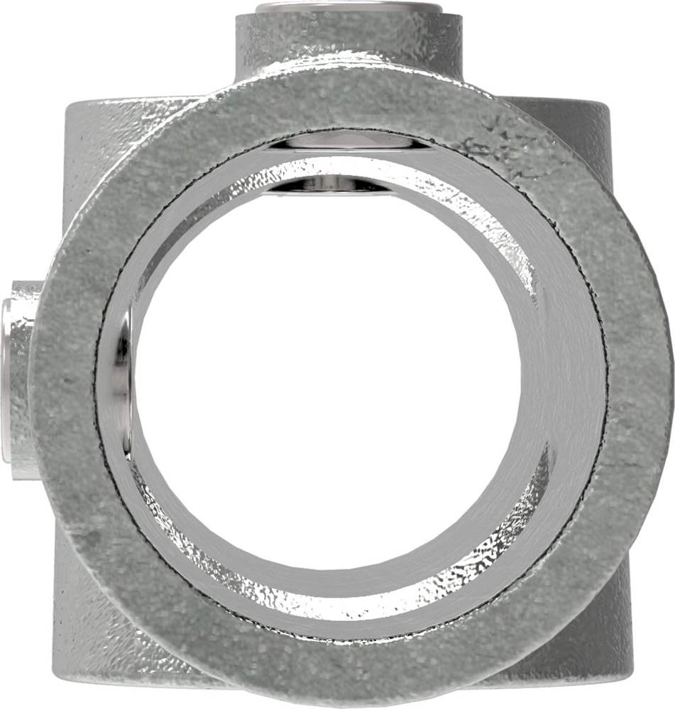 Tube Connector | Cross Piece 30-45° | 126C42 | Ø 42,4 mm | 1 1/4 | Malleable Iron & Electro Galvanized