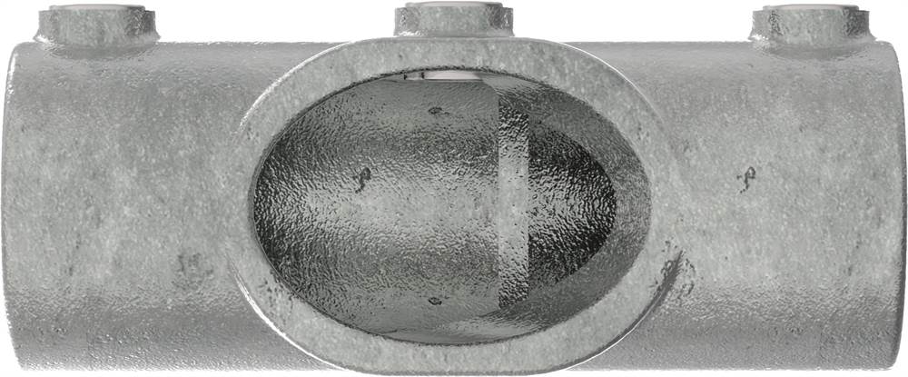 Pipe connector | T-piece 30-45° | 127C42 | 42,4 mm | 1 1/4 | Malleable cast iron and electrogalvanized