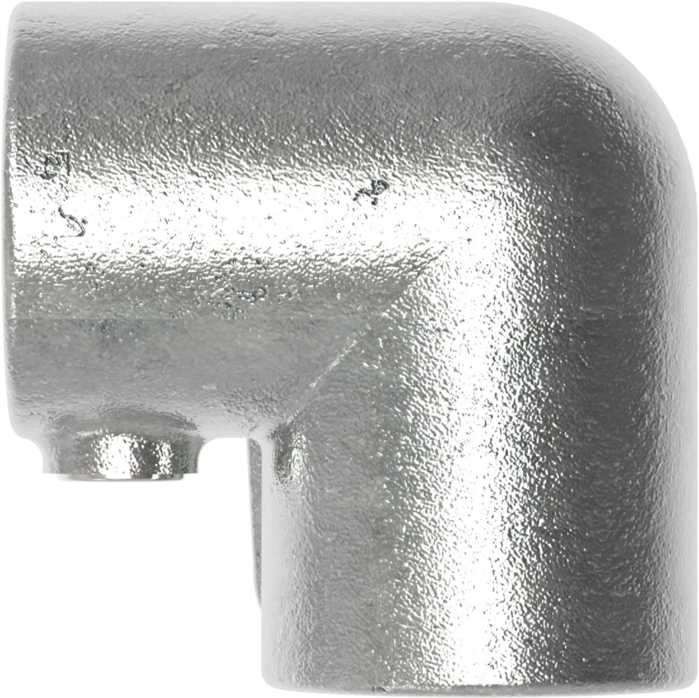 Pipe connector | Three-way corner piece 90° | 128 | 21.3 mm - 60.3 mm | 1/2 - 2 | Malleable cast iron and electrogalvanized