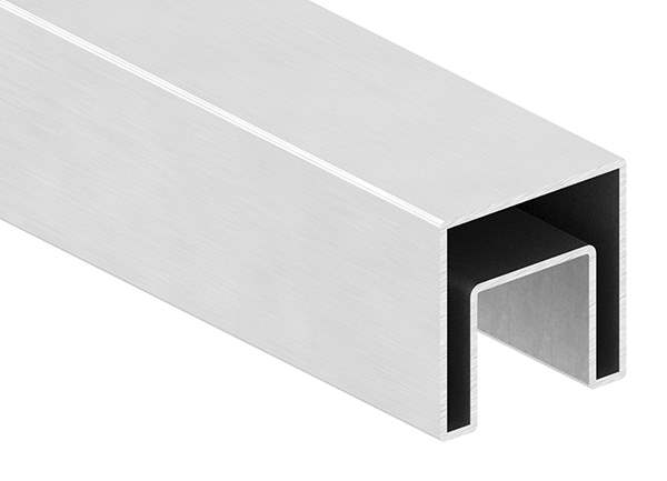 Square grooved tube | dimensions: 40x40x1,5 mm | with groove: 24x24 mm | length: 6000 mm | V2A