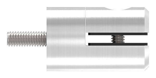 Sheet metal holder Ø 25 mm V4A for connection flat/straight