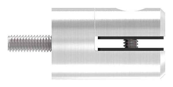 Sheet metal holder Ø 25 mm V2A for connection flat/straight