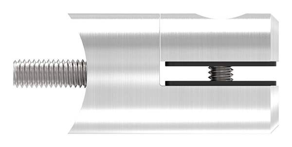 Sheet metal holder Ø 25 mm V4A for connection Ø 42.4 mm