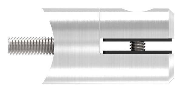 Sheet metal holder Ø 25 mm V2A for connection Ø 42.4 mm