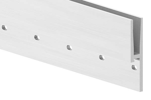 Aluminum profile | MASSIVE2 | length: 6000 mm | side mounting | aluminum