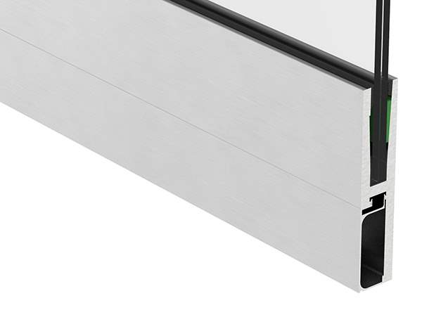 Aluminum profile | MASSIVE2 | length: 6000 mm | side mounting | aluminum