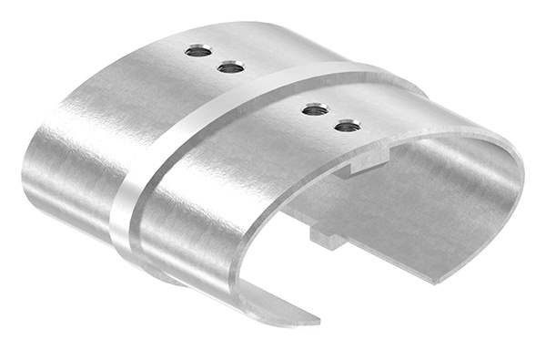 Connector | for oval groove tube: 80x40x1,5 mm | V2A