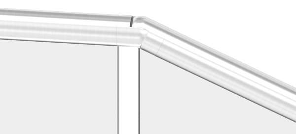 Connector flexible | downward 25-55° | for grooved tube Ø 42.4 mm | V2A