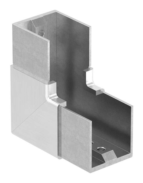 Frame corner 90° | vertical | for square groove tube: 40x40 mm | V2A
