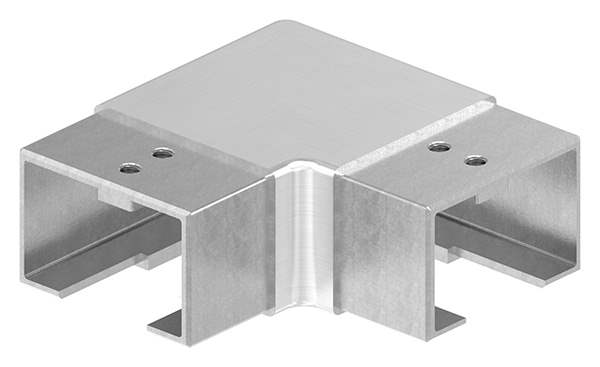 Gradient corner 90° | horizontal | for square slotted tube: 60x40 mm | V2A