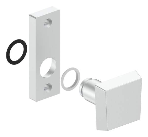 Aluminum door handle | straight | rotatable | aluminum EV1