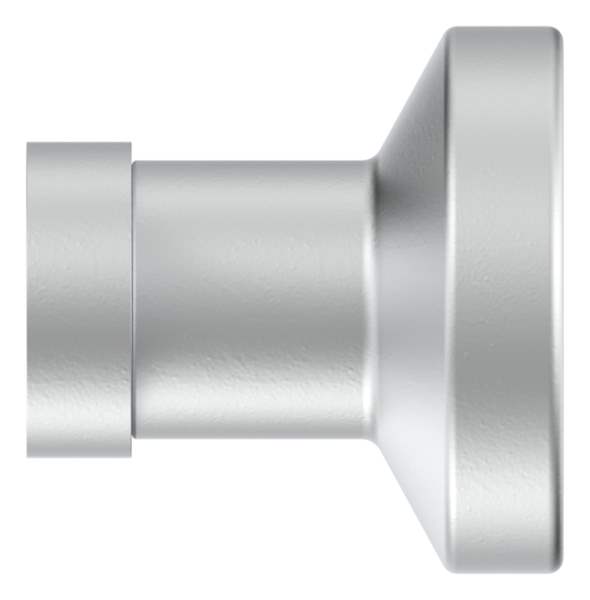 Aluminum door knob | with aluminum cylinder short plate (round) | aluminum EV1