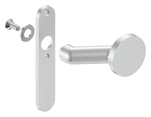 Aluminum door knob | with aluminum short plate | aluminum EV1